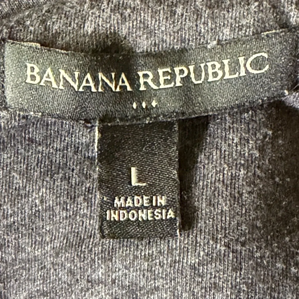 Banana Republic Pullover Mens L UltraWarm Performance Fleece Navy Marled EUC